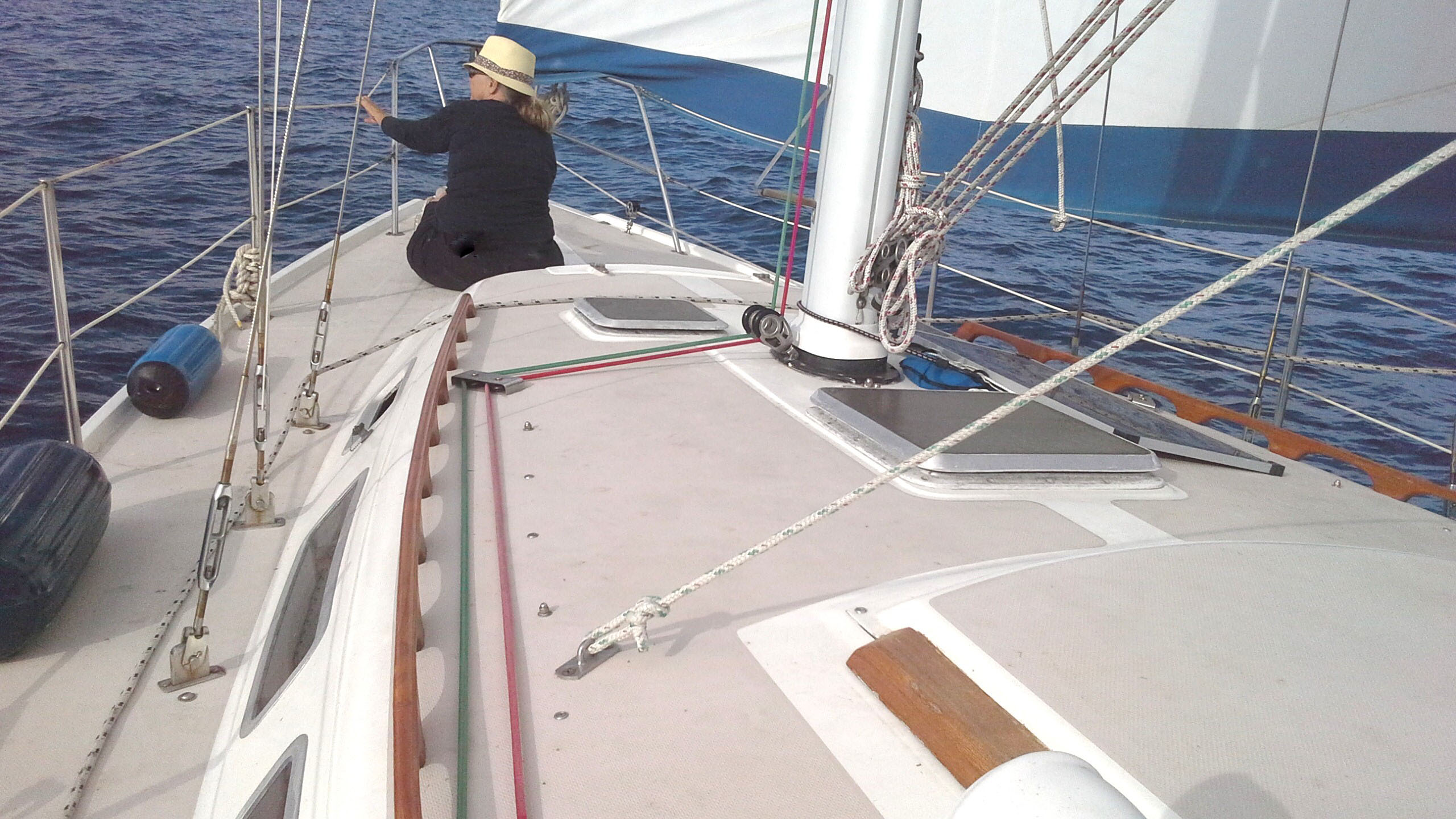 What does the red halyard do on the mast??? Catalina 36/375